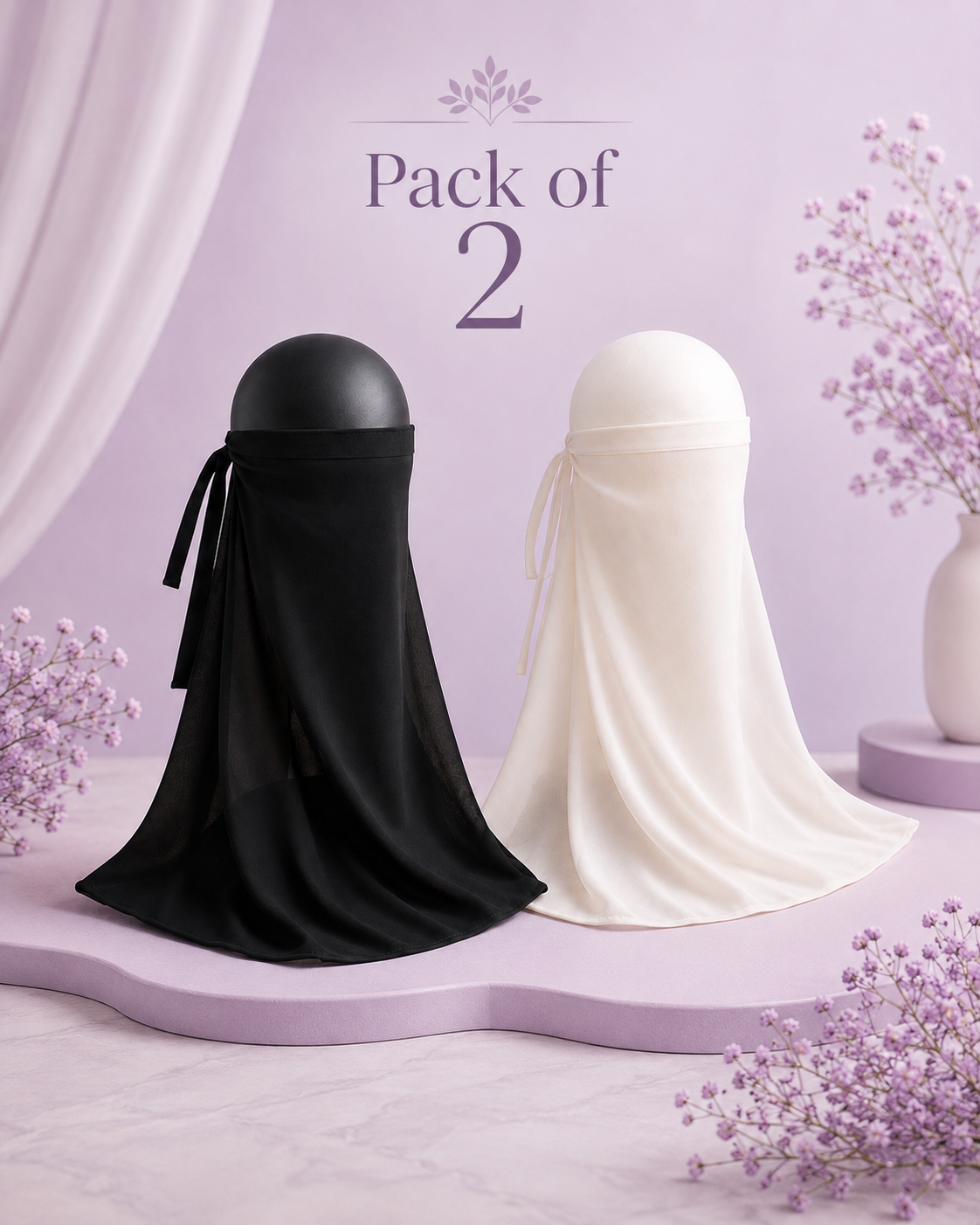 Soft Tie Niqab Comfortable Modest Face Veil for Women