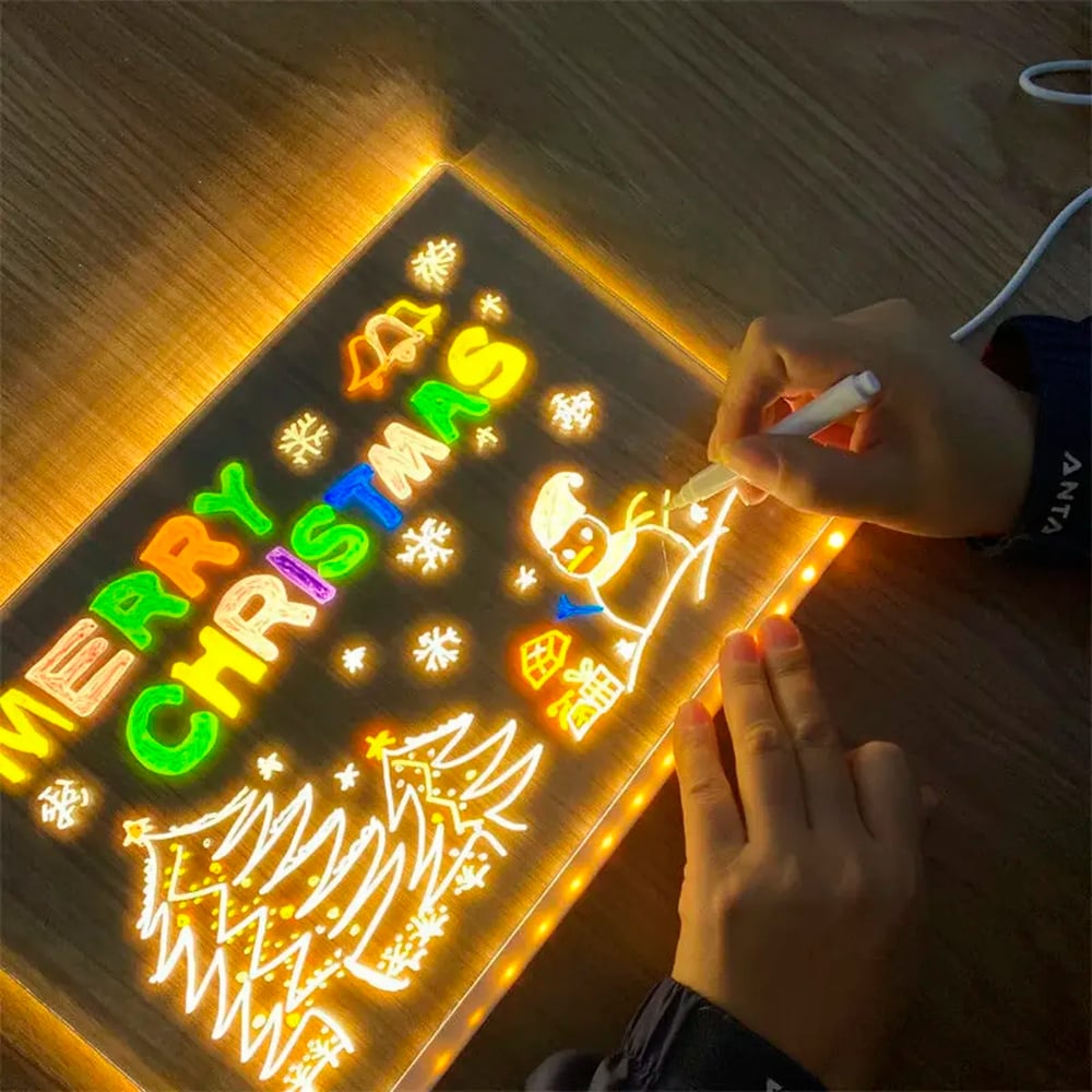 DIY Acrylic LED Message Board Lamp with Color Markers