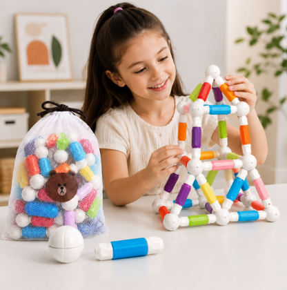 Flexible Retractable Magnetic Building Blocks Toy Set
