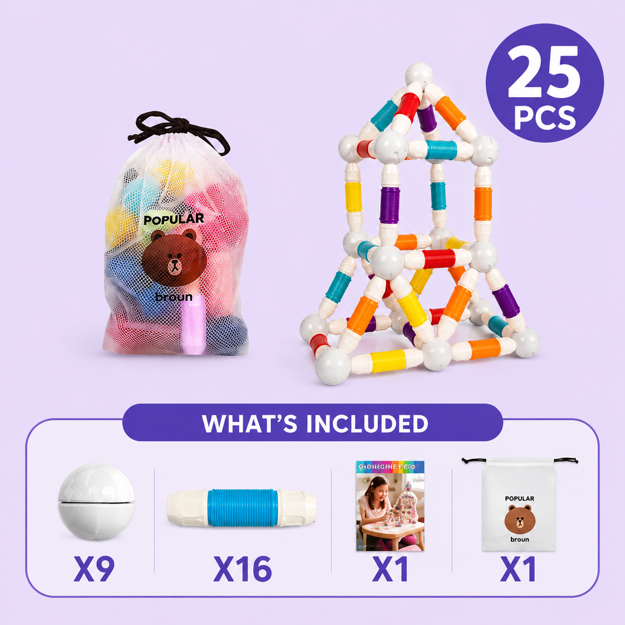 Flexible Retractable Magnetic Building Blocks Toy Set