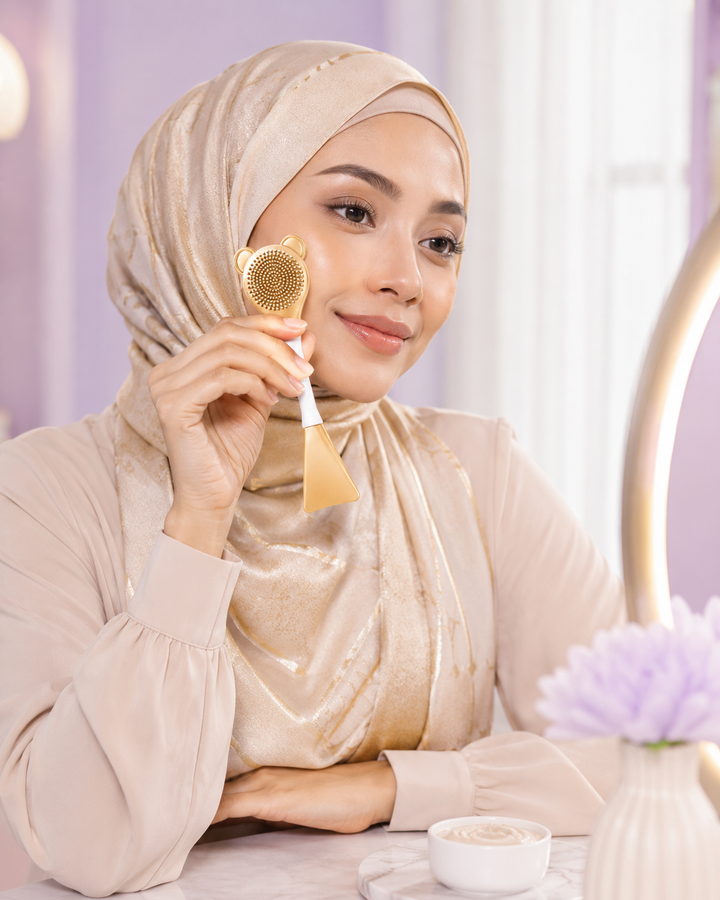 Double Ended Silicone Face Mask Brush