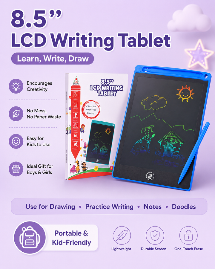8.5 inch LCD Writing Tablet for Kids Reusable Drawing Pad with Stylus