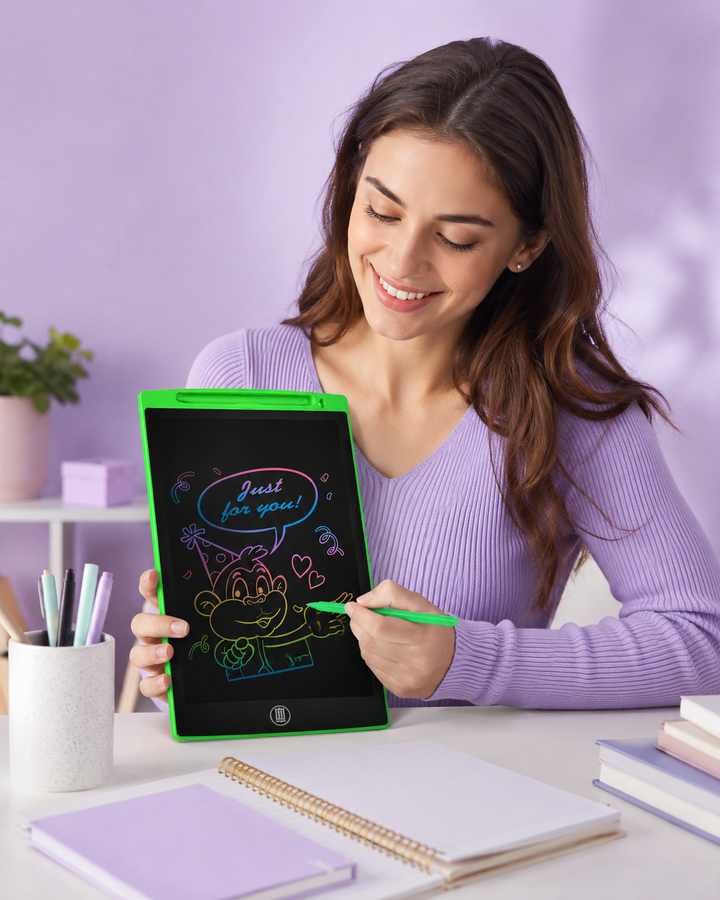 10 Inch LCD Writing Tablet for Kids Colorful Reusable Drawing Pad