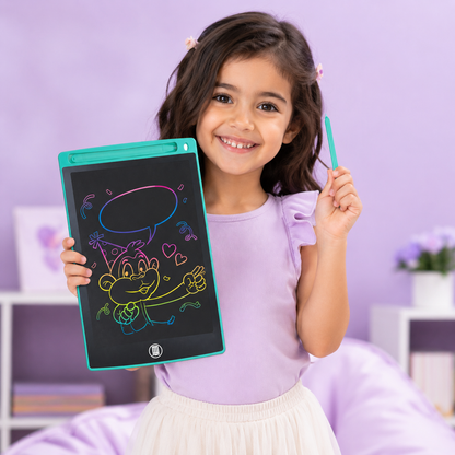 12 Inch LCD Writing Tablet for KidsColorful Screen Reusable  Lock Function & One-Click Erase