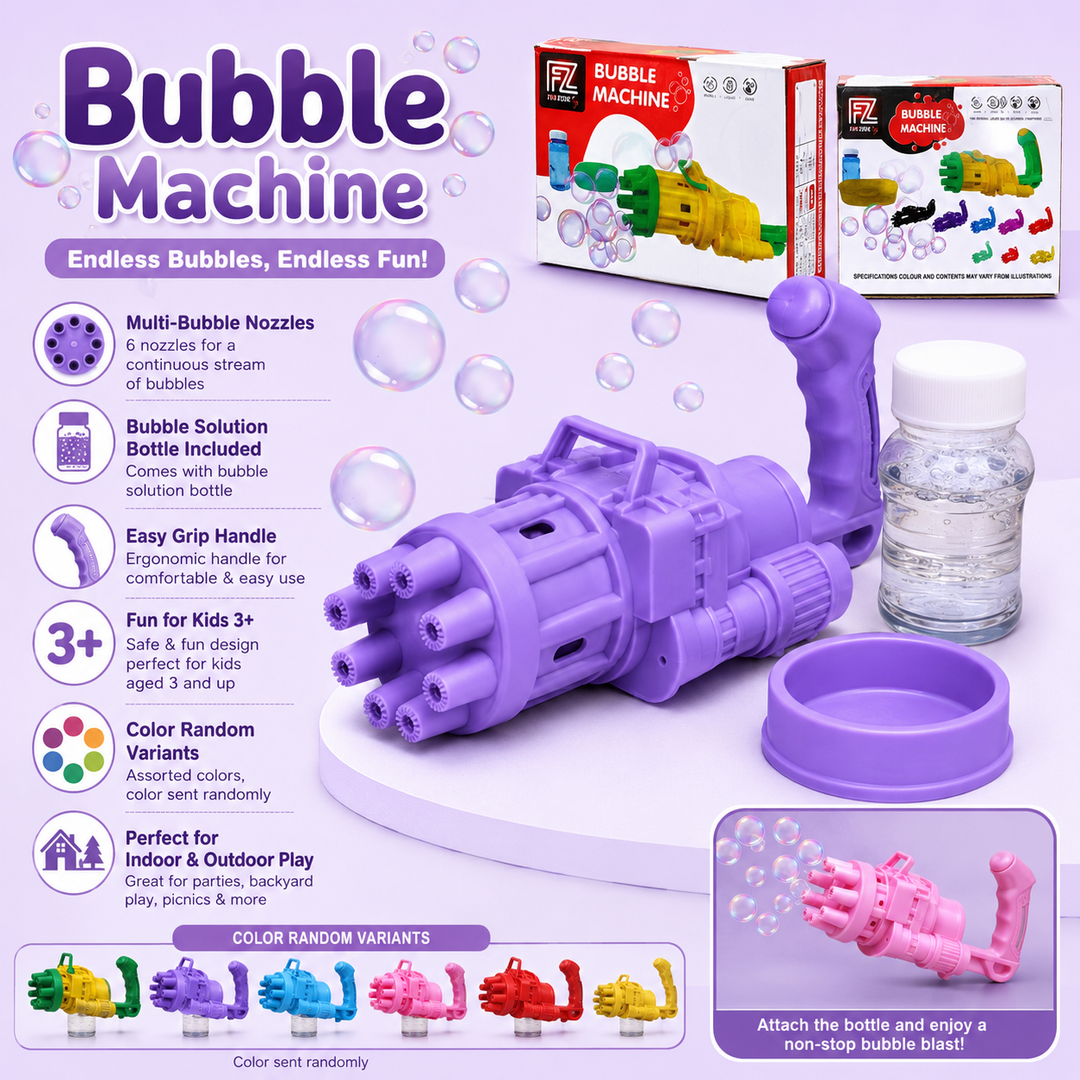 Fun Zone Bubble Machine for Kids