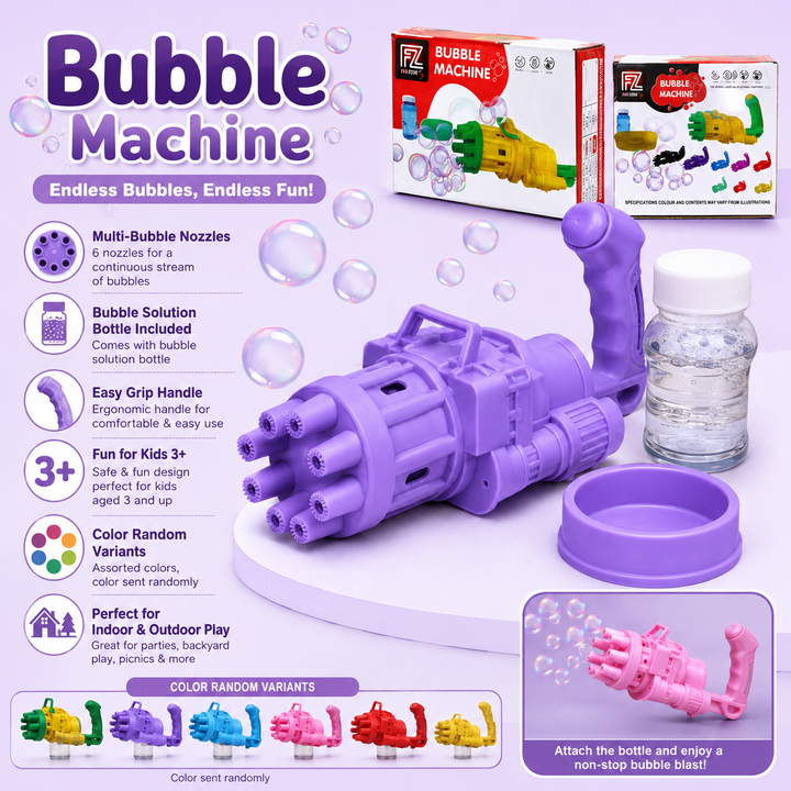 Fun Zone Bubble Machine for Kids