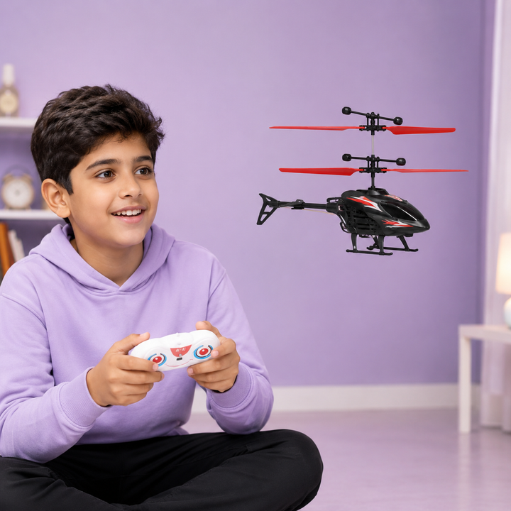 RC Helicopter with Dual Rotor  IR Remote Controlled Drone for Kids
