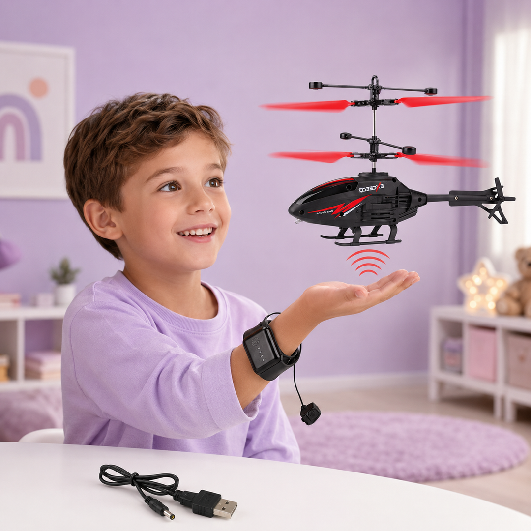 Gesture Sensing Hand Band RC Helicopter for Kids