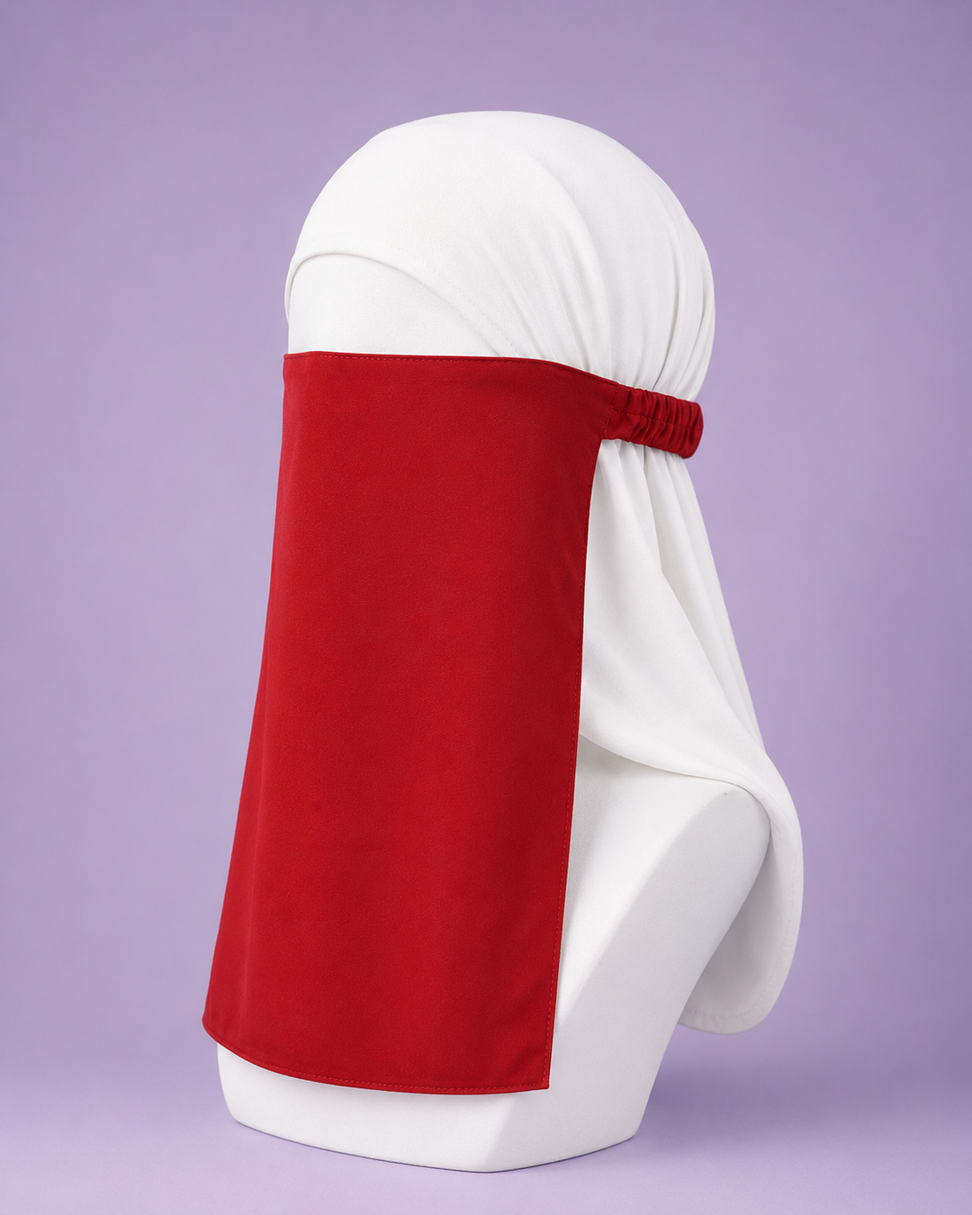 Red  Niqabi  Elegant Breathable Modest Face Veil for Women