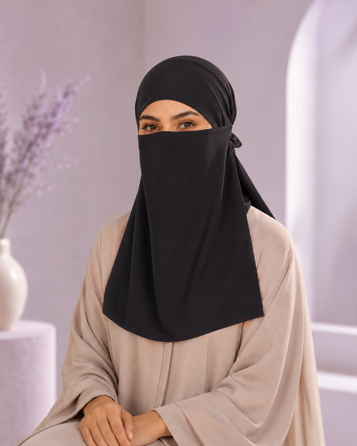 Soft Tie Niqab  Comfortable Modest Face Veil for Women
