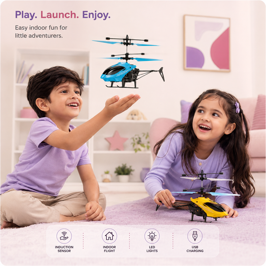 Flying Helicopter Toy USB Rechargeable Hand Sensor Aircraft for Kids & Teens