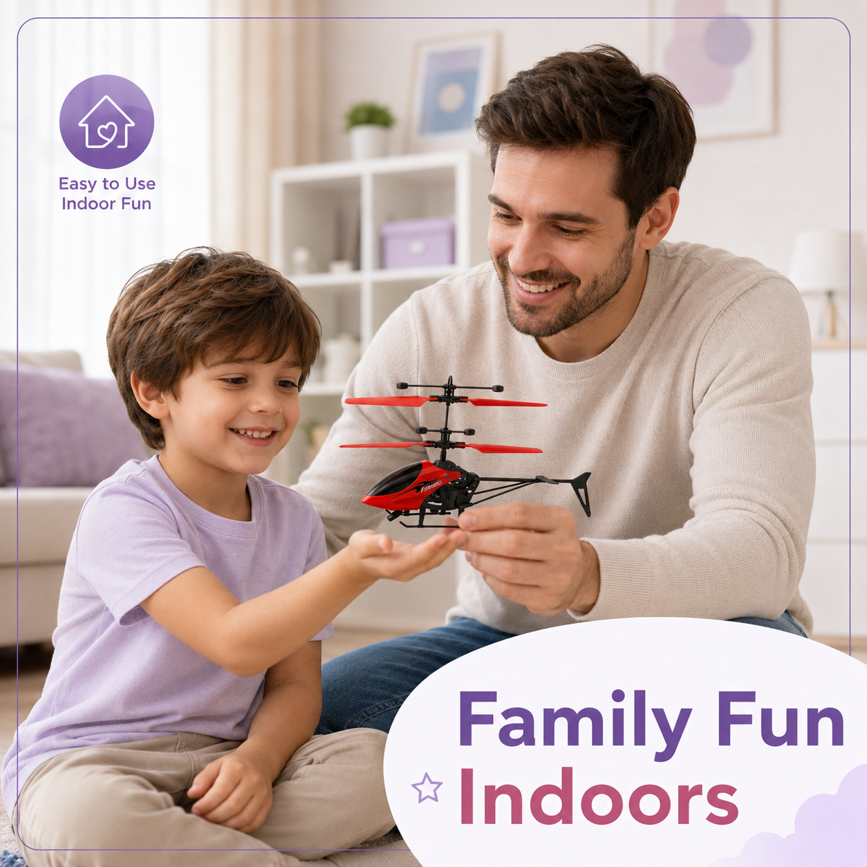 Flying Helicopter Toy USB Rechargeable Hand Sensor Aircraft for Kids & Teens