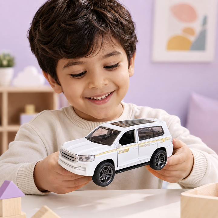 Prado Style Die-Cast Model SUV Toy Car Pull Back Metal Car for Kids