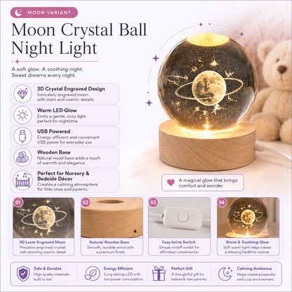 3D Crystal Ball Baby Night Light
