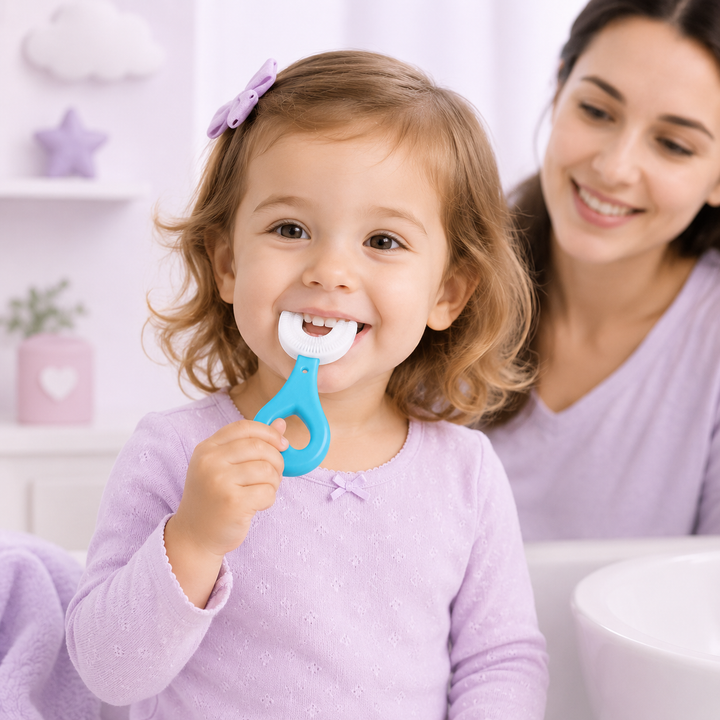 Kids U-Shaped 360° Toothbrush  Soft Silicone Training Brush