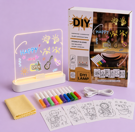 DIY Acrylic LED Message Board Lamp with Color Markers