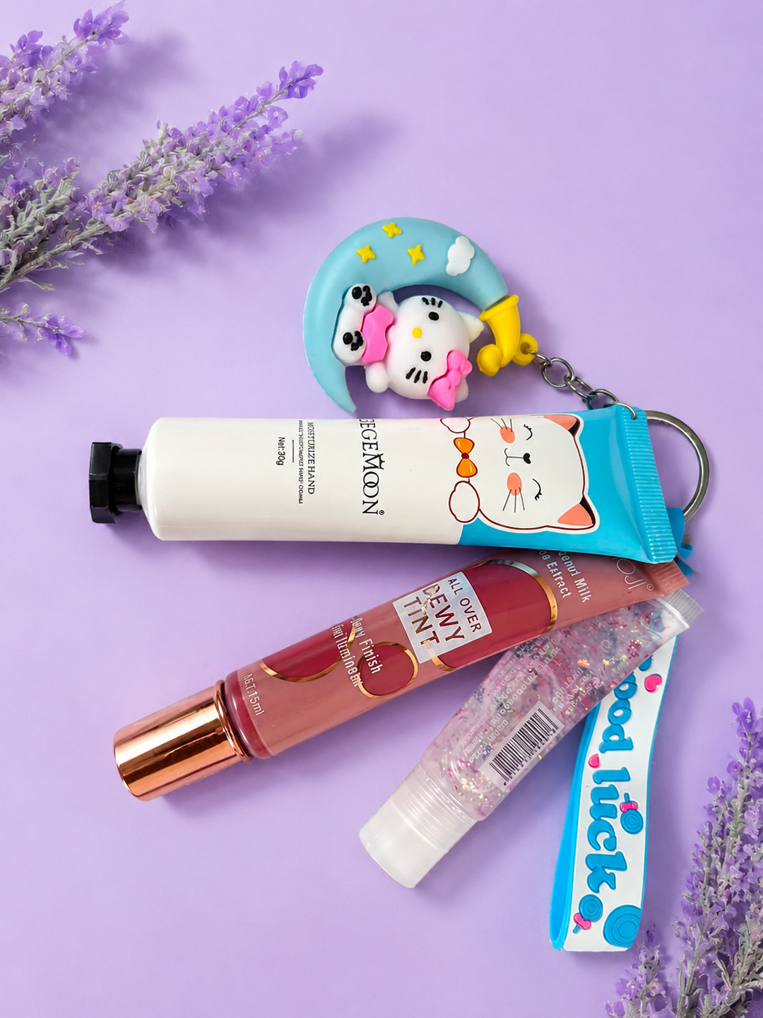Cute Hand Cream Keychain Portable Moisturizing Hand Cream with Adorable Charm Keyring