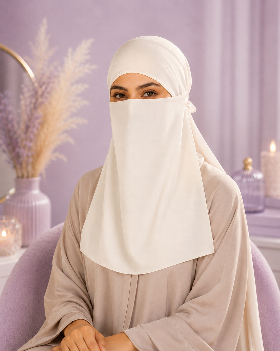 Soft Tie Niqab  Comfortable Modest Face Veil for Women