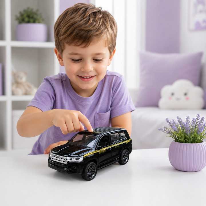 Prado Style Die-Cast Model SUV Toy Car Pull Back Metal Car for Kids