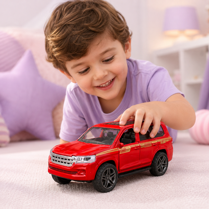 Prado Style Die-Cast Model SUV Toy Car Pull Back Metal Car for Kids