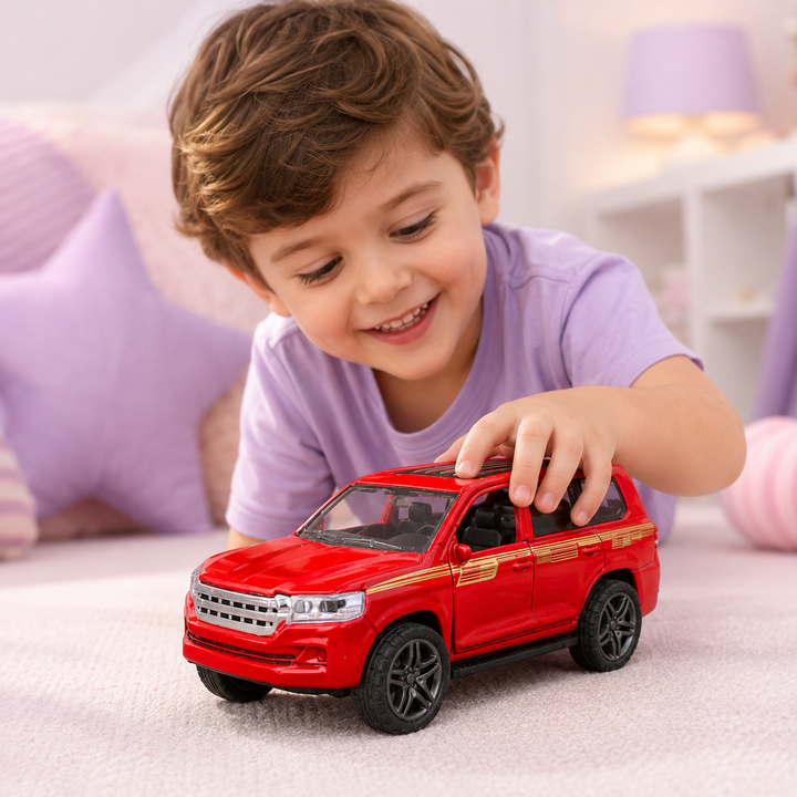 Prado Style Die-Cast Model SUV Toy Car Pull Back Metal Car for Kids