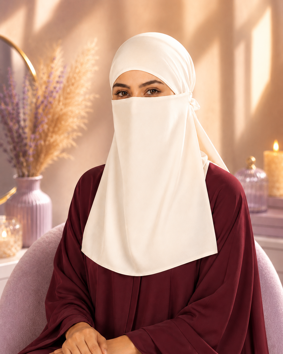 Soft Tie Niqab  Comfortable Modest Face Veil for Women
