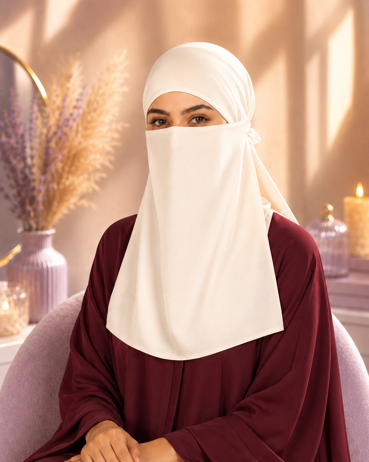 Soft Tie Niqab  Comfortable Modest Face Veil for Women
